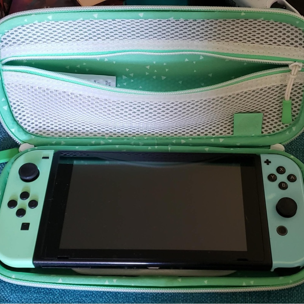 Nintendo Switch Animal Crossing Edition w/Protective Case & adapter
